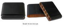 Six cigar leather case
