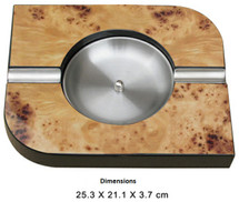 Two Cigar Ashtray - Mahogany