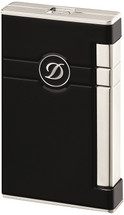 S.T. Dupont Line 2 Torch Lighter - Black Lacquer and Palladium