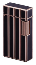 Sarome SD1 Classic Flint Lighter - Rose Gold Diamond Cut + Black Lining