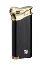 Sarome PSP3 Piezo Electronic Pipe Lighter - Black Nickel & Gold Tone