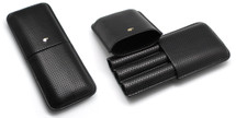 Three Cigar Leather Cigar Holder - Cohiba Design