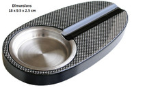 Single Cigar Ashtray - Carbon Fibre Paper