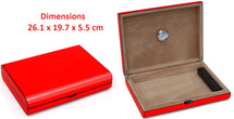 Cigar Humidor - High Gloss Red
