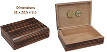Desktop Cigar Humidor - Glossy Brown