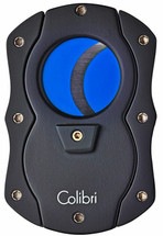 Colibri Cigar Cutter - black & blue blades