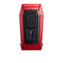 Colibri Quantum Triple Jet Lighter  + V- Cut Cigar Cutter -  Red & Black