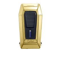 Colibri Quantum Triple Jet Lighter  + V- Cut Cigar Cutter -  Gold & Black