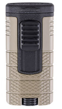Xikar Tactical Triple Jet Lighter - Tan & Black