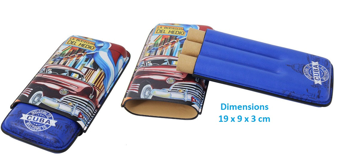 Three Cigar Telescopic Cigar Holder Havana Design Cigar Hut