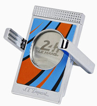 ST Dupont 24H Le Mans Cigar Cutter & Stand Blue Chrome- Limited Edition