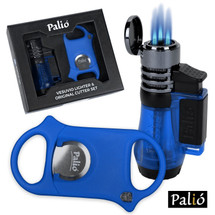Palio Triple Jet Lighter & Cutter Gift Set - Blue