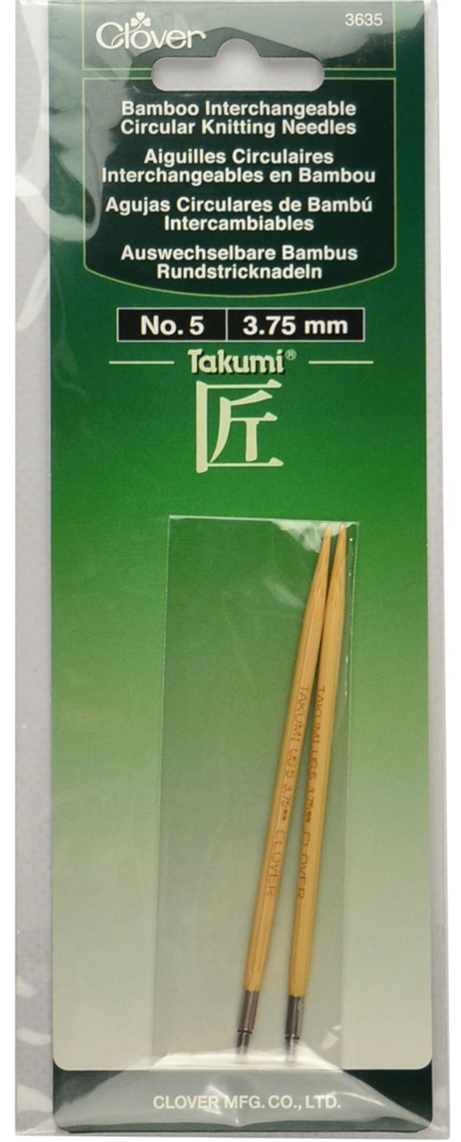 Clover Tools Takumi Bamboo Interchangeable Circular Knitting Needles ...