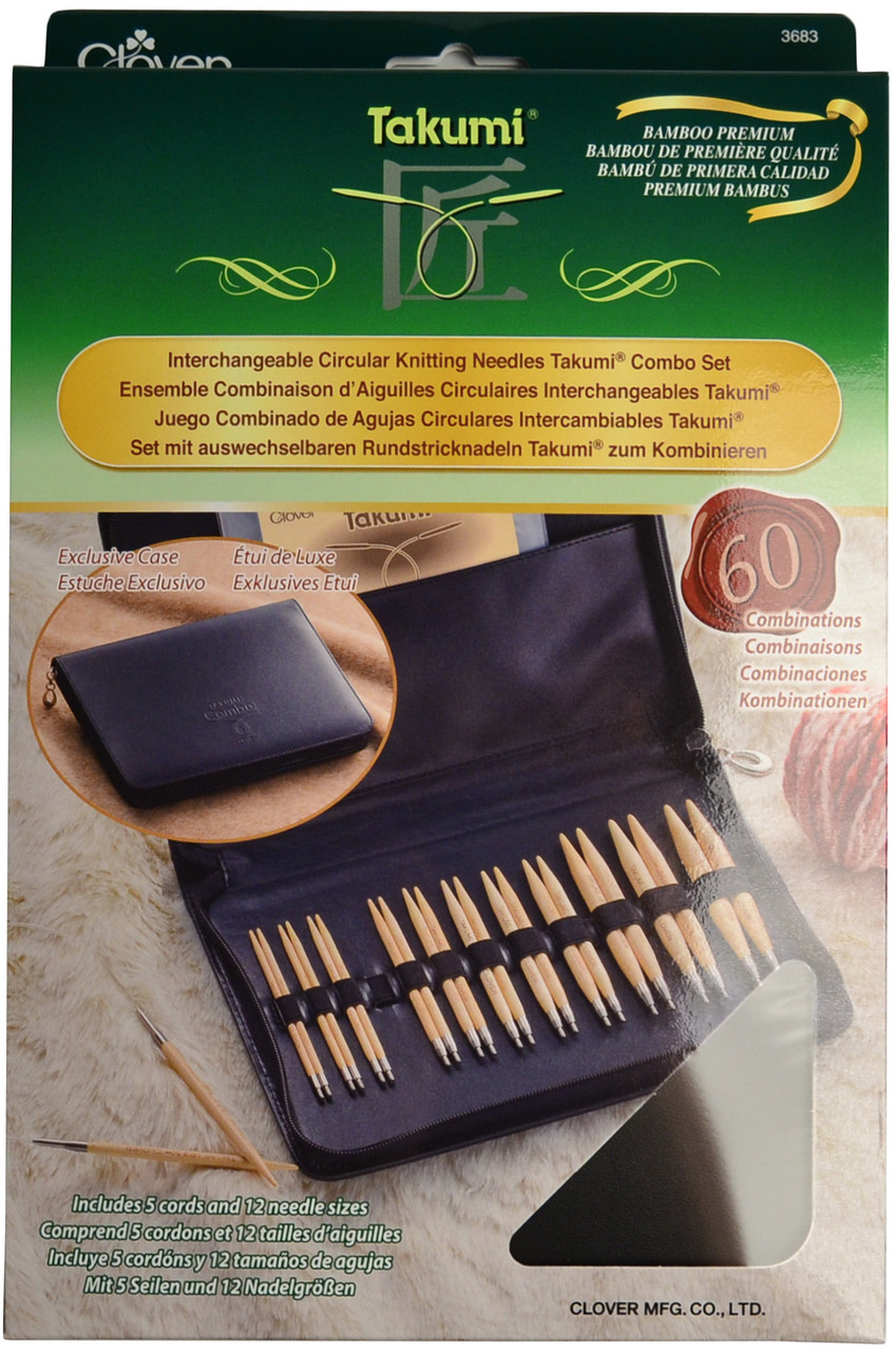 Clover Tools Interchangeable Circular Knitting Needles Takumi Combo