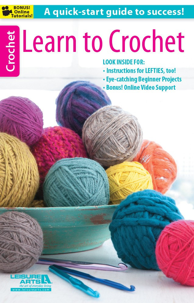 Leisure Arts Learn To Crochet Little Book, Free Shipping