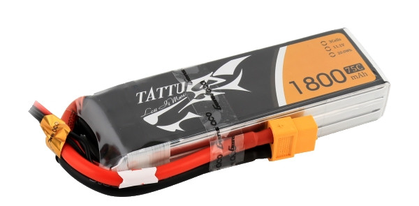 Tattu 1800mAh 11.1V 75C 3S1P Lipo Battery Pack Racing