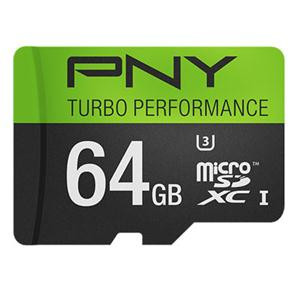 PNY 64GB Turbo Performance Class 10 microSDXC 90MB/S Read 4K Ultra HD U3