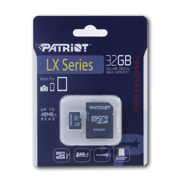 Patriot LX Series Class 10 32GB Micro SDHC Flash Card