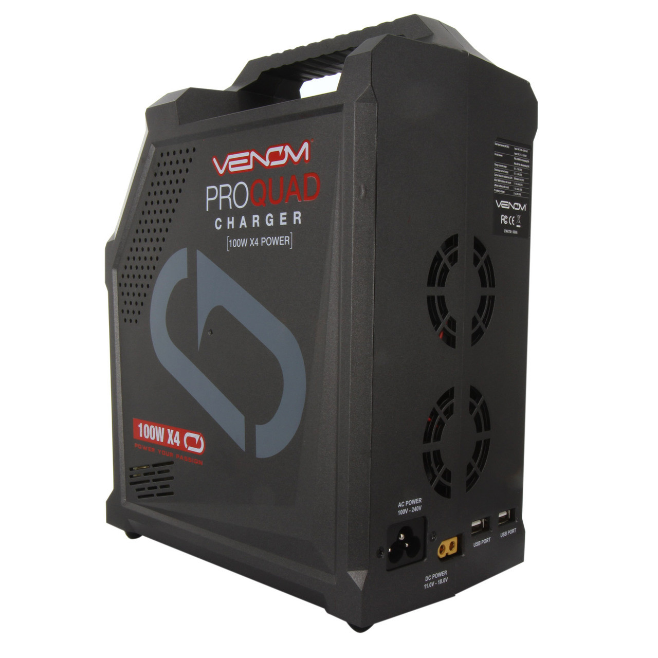 Venom Pro Quad 100W 7A 4-Port AC/DC LiPo, LiHV & NiMH Battery Balance Charger