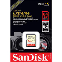 SanDisk Extreme SDXC UHS-I 64GB 90MB/s 600x SD Card