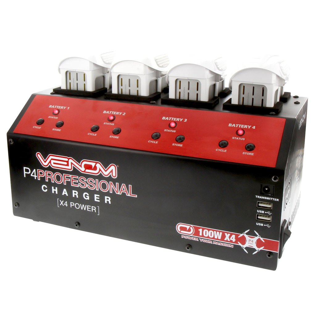 DJI Phantom 4 Venom Pro Charger 4-Channel 100W Rapid Speed Battery