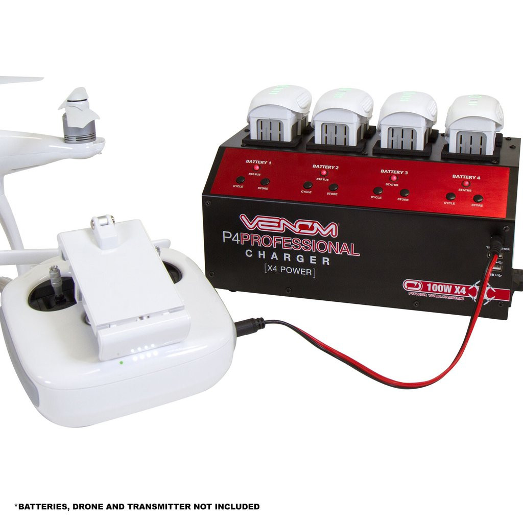 DJI Phantom 4 Venom Pro Charger 4-Channel 100W Rapid Speed Battery