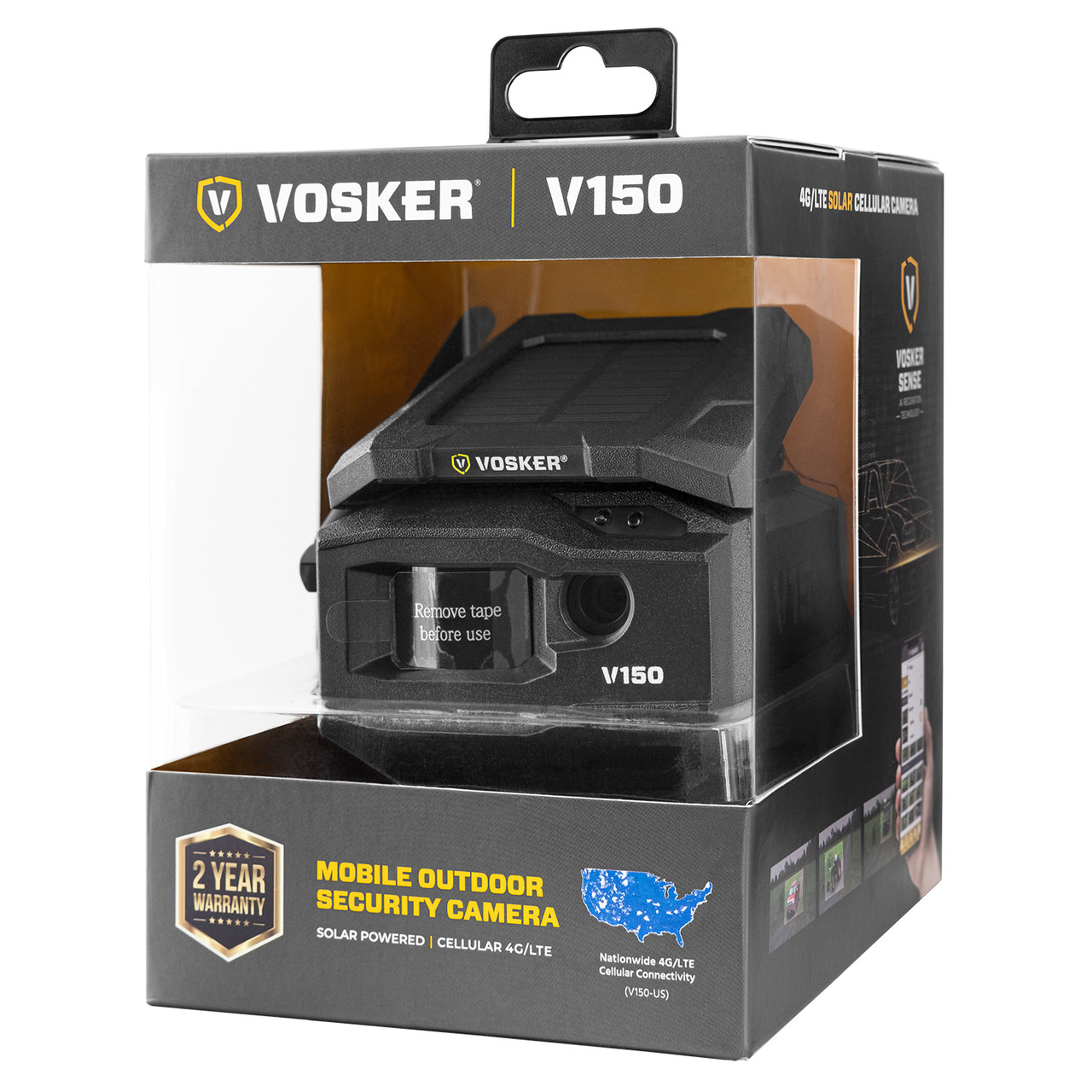 VOSKER V150 – Solar Powered 4G-LTE Cellular Outdoor Security Camera (V150)