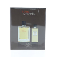 Terre D'hermes 2 Piece Gift Set with 3.3 Oz by Hermes NEW For Men