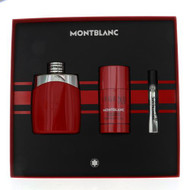 Mont Blanc Legend Red 3 Piece Gift Set with 3.3 Oz by Mont Blanc NEW For Men