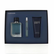 Defy 3 Piece Gift Set with 3.3 Oz by Calvin Klein NEW For Men