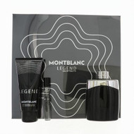 Mont Blanc Legend 3 Piece Gift Set with 3.3 Oz by Mont Blanc NEW For Men