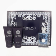Pour Homme 3 Piece Gift Set with 1.7 Oz by Versace NEW For Men