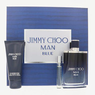 Jimmy Choo Man Blue 3 Piece Gift Set with 3.3 Oz by Jimmy Choo NEW For Men