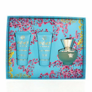 Dylan Turquoise 3 Piece Gift Set with 1.7 Oz by Versace NEW For Women