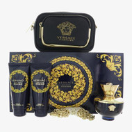 Versace Pour Femme Dylan Blue 4 Piece Gift Set with 3.4 Oz by Versace NEW For Women