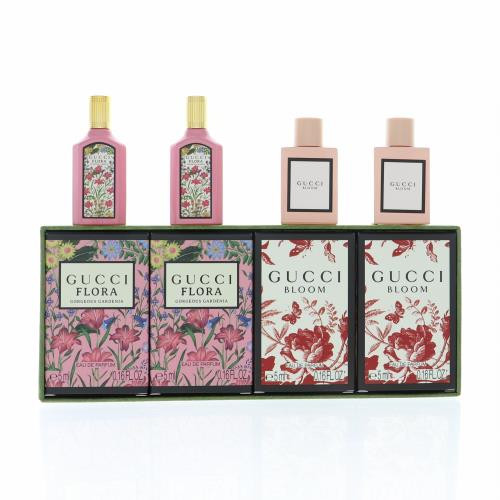 Gucci By Gucci 4 Piece Gift Set For Women - 0.16 Oz Eau De Parfum Bloom, 0.16 Oz Eau De Parfum Bloom, 0.16 Oz  Eau De Parfum Flora Gorgeous Gardenia, 0.16 Oz  Eau De Parfum Flora Gorgeous Gardenia For Women - Gift Set (3616303465223)