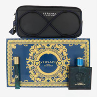 Versace Eros 3 Piece Gift Set with 3.4 Oz by Versace NEW For Men