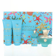 Dylan Turquoise 4 Piece Gift Set with 3.4 Oz by Versace NEW For Women