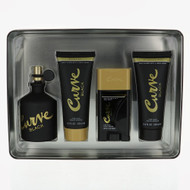 Curve Black 4 Piece Gift Set with 4.2 Oz by Liz Claiborne NEW For Men