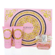 Versace Bright Crystal 3 Piece Gift Set with 1.7 Oz by Versace NEW For Women
