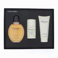 Obsession 3 Piece Gift Set with 4.2 Oz by Calvin Klein NEW For Men