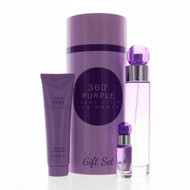 Perry Ellis 360 Purple 3 Piece Gift Set with 3.4 Oz by Perry Ellis NEW For Women