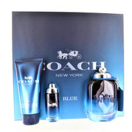 Coach Blue 3 Piece Gift Set with 3.3 Oz by Coach NEW For Men