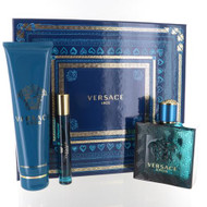 Versace Eros 3 Piece Gift Set with 3.4 by Versace NEW For Men