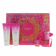 Versace Bright Crystal Absolu 4 Piece Gift Set with 3.0 Oz by Versace NEW For Women