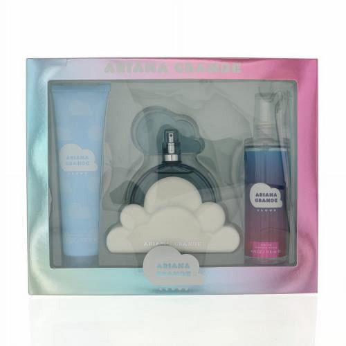 Cloud By Ariana Grande 3 Piece Gift Set - 3.4 Oz Eau De Parfum Spray, 4.0 Oz Body Mist, 3.4 Oz Body Souffle For Women - Gift Set (810101504662)