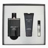 Jimmy Choo Man Intense 3 Piece Gift Set with 3.3 Oz by Jimmy Choo NEW For Men