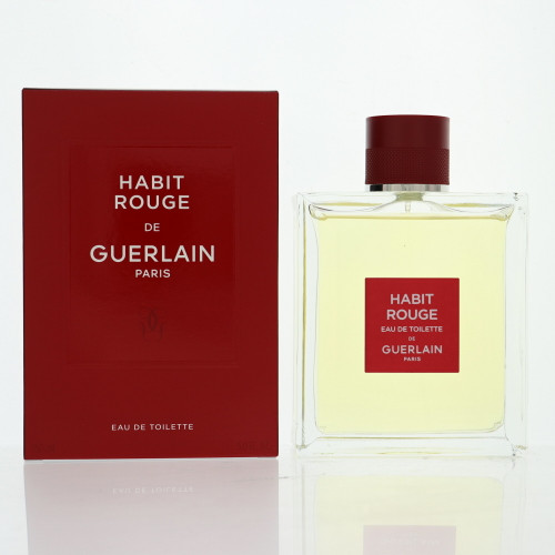 Habit Rouge By Guerlain 5.0 Oz Eau De Toilette Spray For Men - Box (3346470304833)
