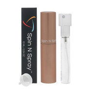 Rose Gold Atomizer 0.34 Oz Empty Refillable Atomizer by Spin N Spray Box for Unisex