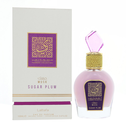 Musk Sugar Plum Thameen Collection By Lattafa 3.4 Oz Eau De Parfum Spray For Women - Box (6291108734520)